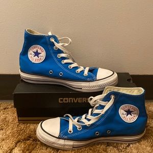 Electric Blue Converse Hi-Tops